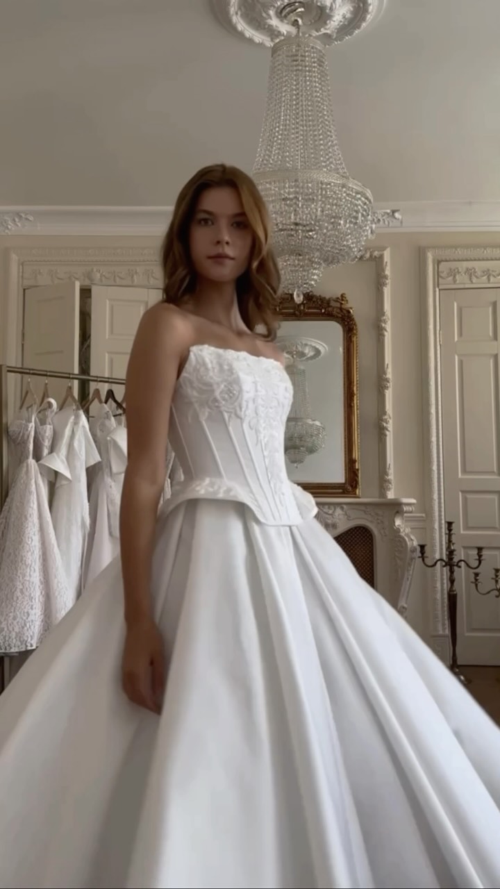 Would you say “YES” to perfection? 🤍, This old money wedding dress is part of our upcoming collection. Stay tuned to see it shine soon. 💫, #OliviaBottega #WeddingDress #BridalGown 