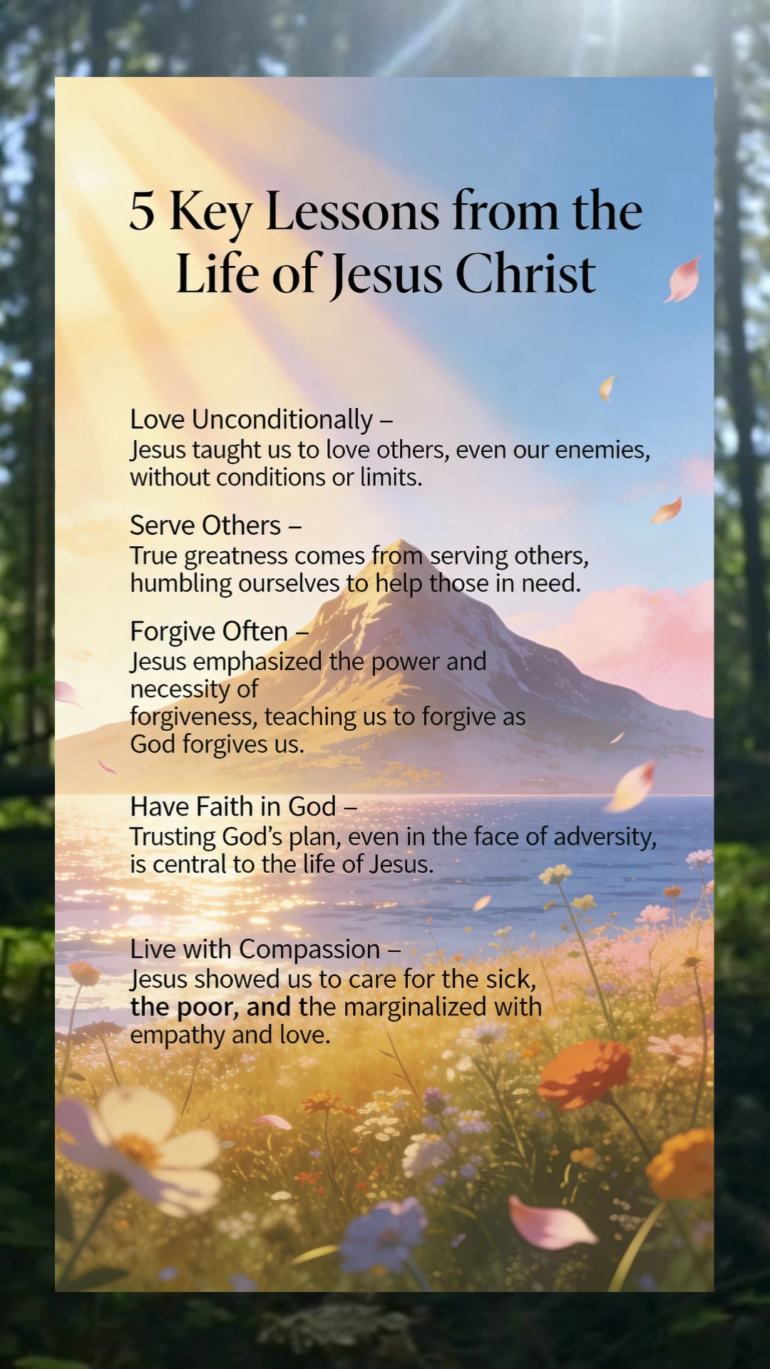 5 key lessons from the life of Jesus Christ: Love Unconditionally ...