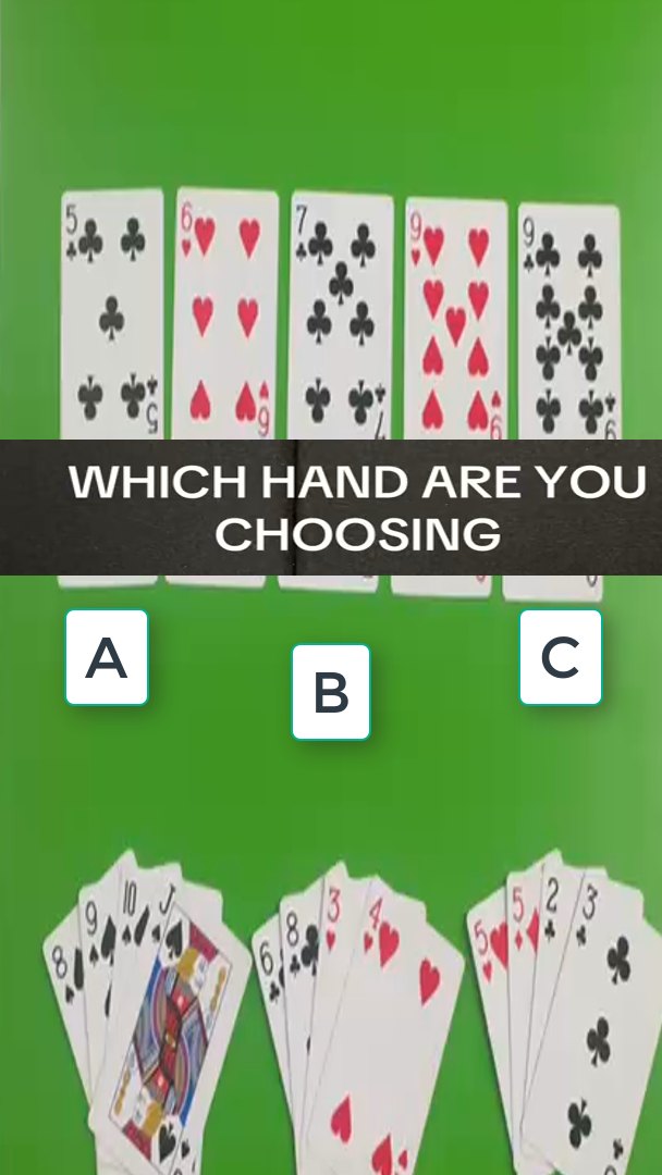🃏 Board: 10♠ – 10♦ – 10♥ – J♦ – J♥ 🔵 Hand 1: Q♥ – K♥ – A♦ – A♥ ⚫ Hand 2 ...