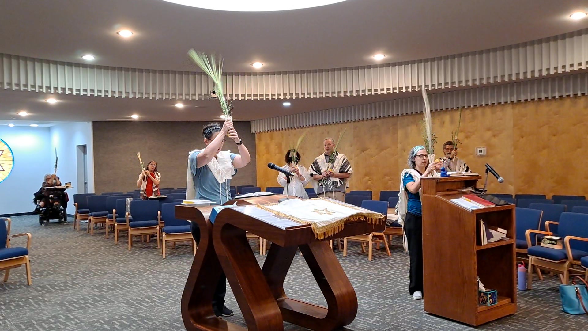 We observed Hoshanah Rabbah at CAI this morning. We circled the Torah 7 ...
