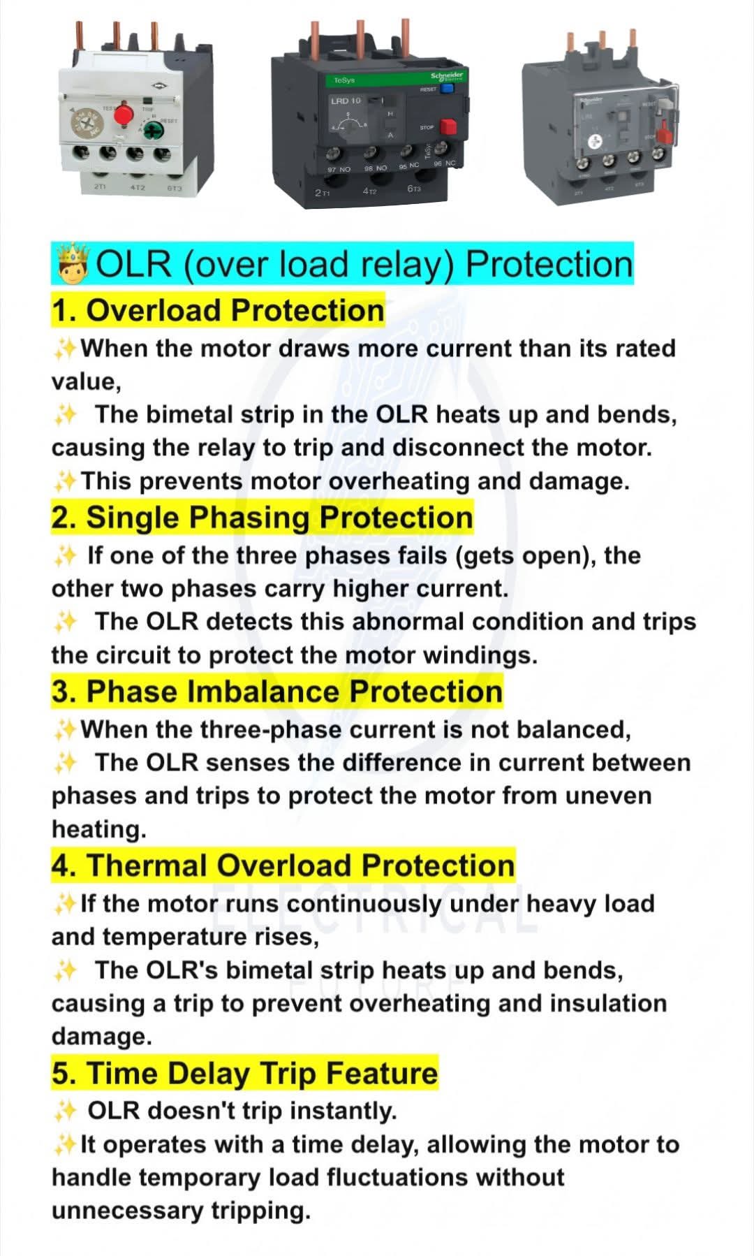 Over Load Realay (OLR) Protection #OLR #overloadrelay #safety | Solve ...