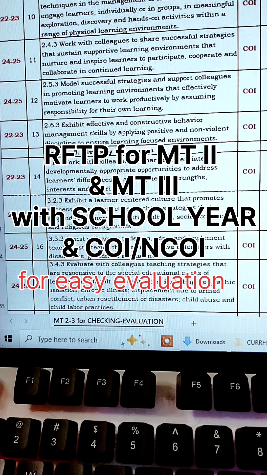 RECLASSIFICATION | RFTP for MT II and MT III position with indicated ...