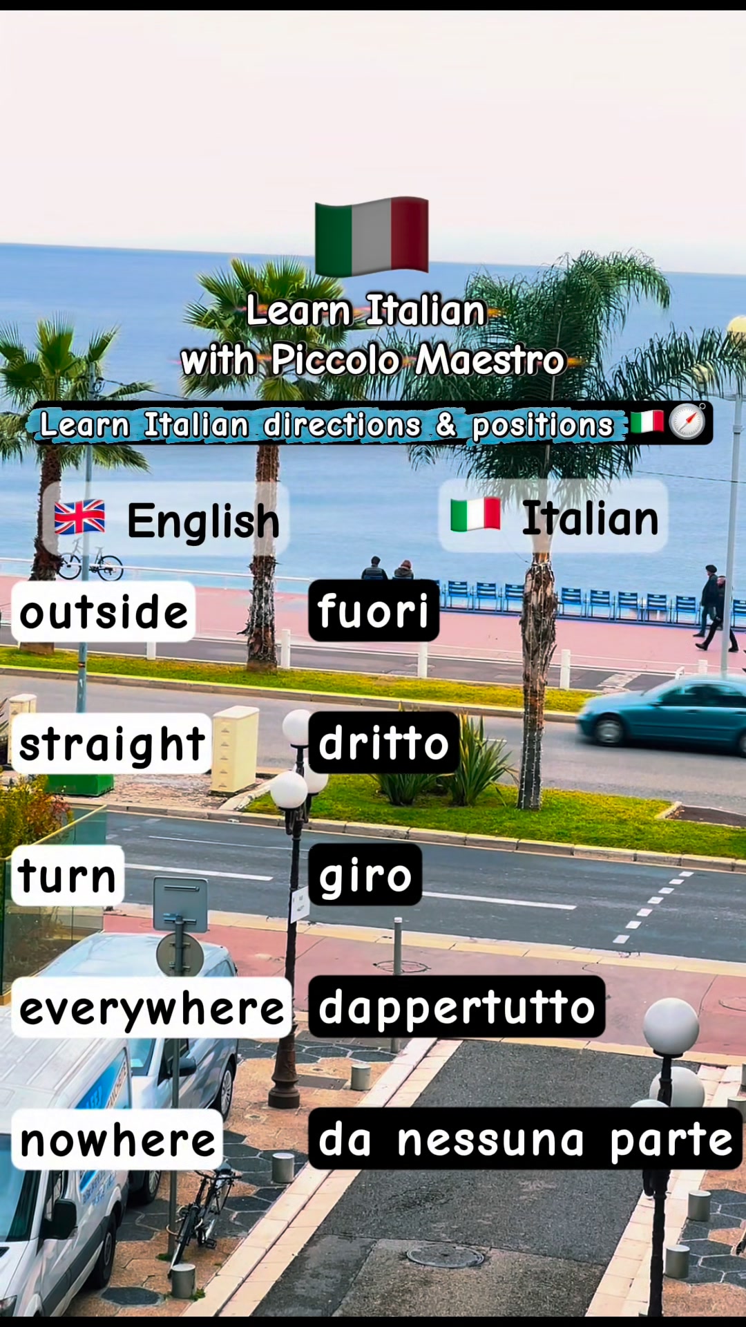 Learn Italian directions & positions 🇮🇹🧭 #LearnItalian # ...