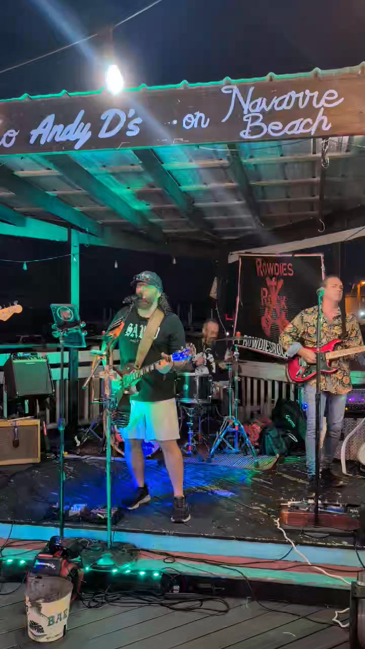 Rowdies Rock live on the deck stage at Andy D's on Navarre Beach ...