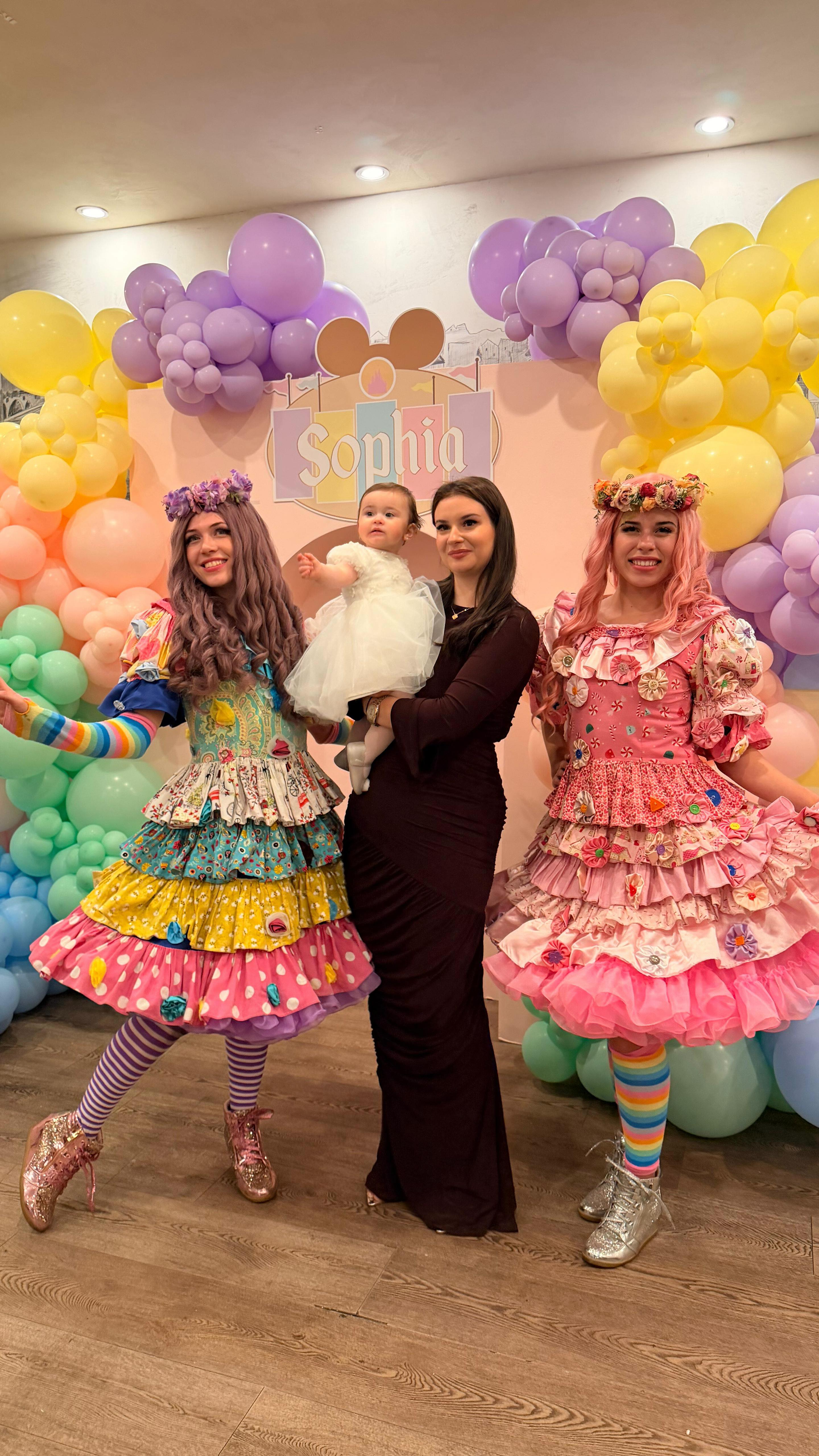 mickey mouse theme birthday dress Sophia”s first was full of sunshine and smiles ☀️ The Sunshine Girls brought the fun, and the birthday girl had the sweetest surprise visits from and Minnie Mouse while COLOR:TIMELESS TAUPE MULTI