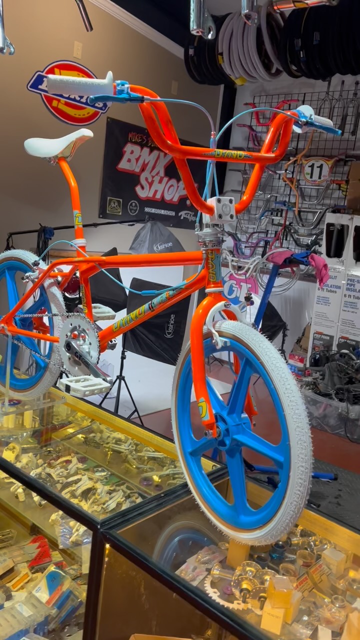 This stunning 1987 Dyno Detour in Dayglo Orange with Maui Blue