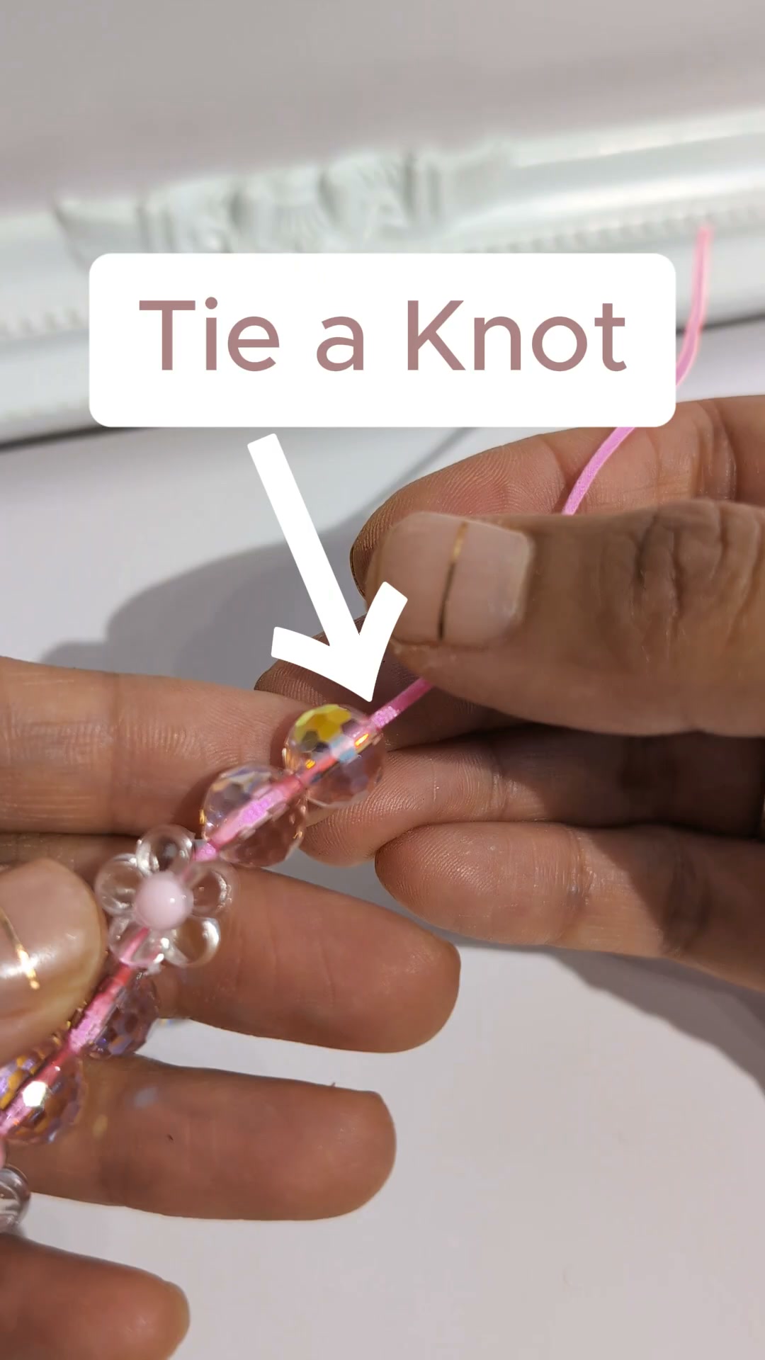 How to keep beads/sequins from coming loose on shoulder straps?
