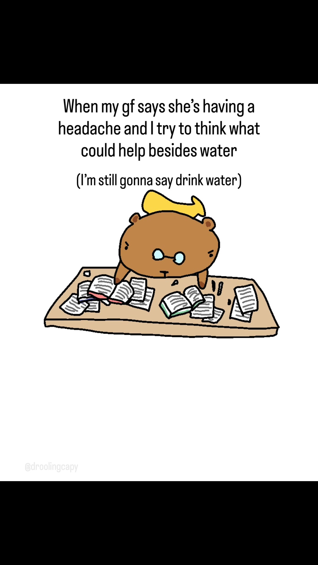 Stay hydrated | Drooling Capy | Facebook
