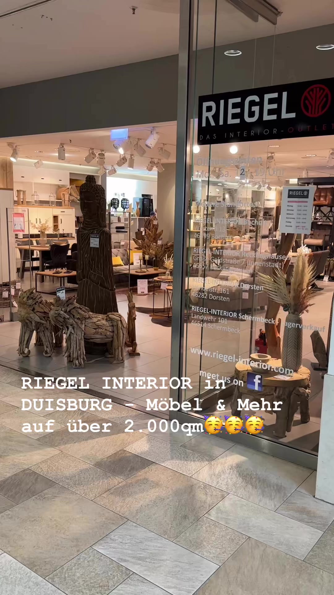 RIEGEL INTERIOR in DUISBURG - Möbel & Mehr auf über 2.000qm🥳 Und hier findet Ihr uns - direkt in der Duisburger Innenstadt oder besser gesagt in der KönigsGalerie - Kuhstrasse 33