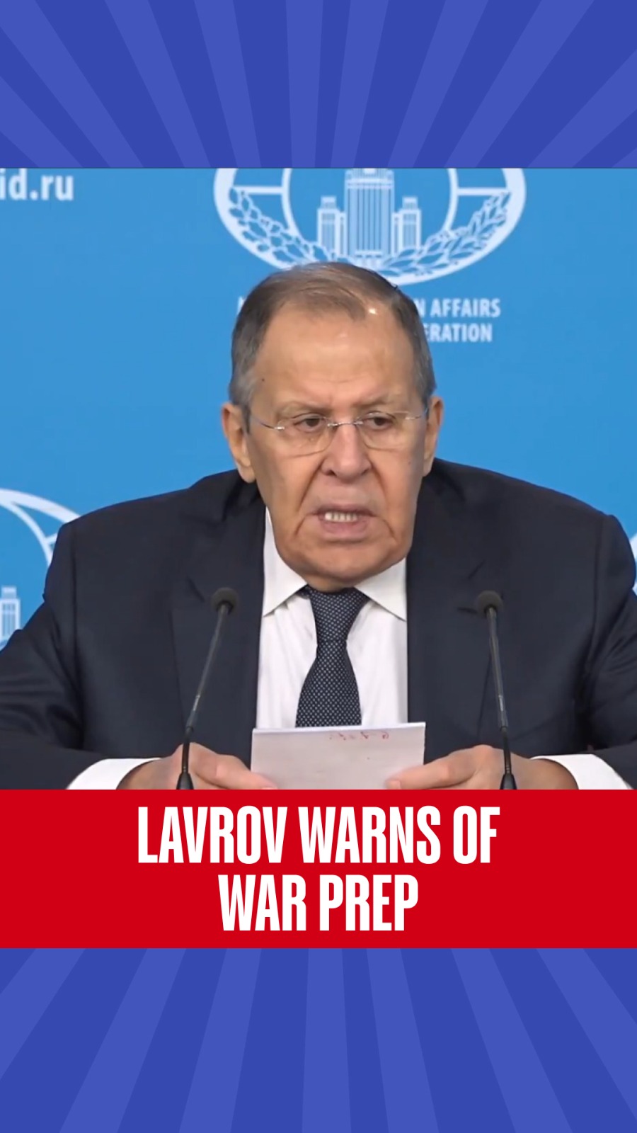 Sergey Lavrov accused European leaders of seriously preparing for war ...