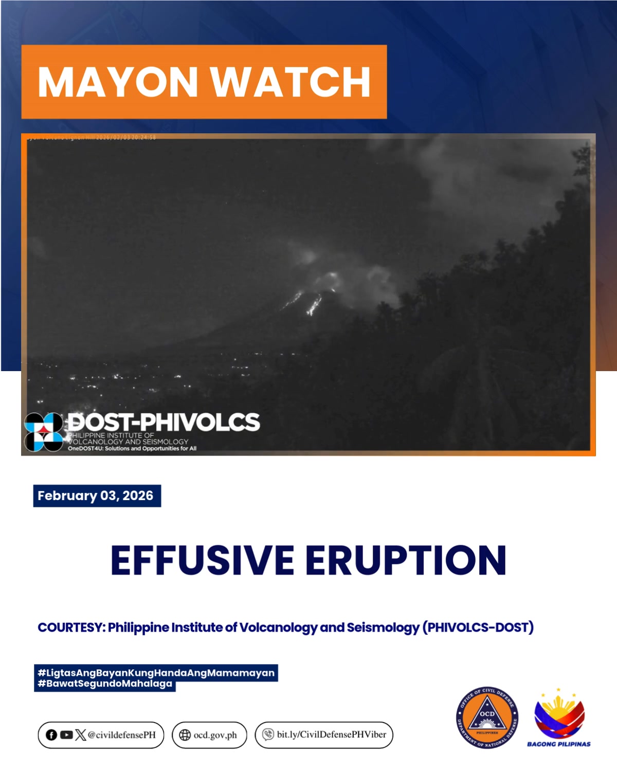 WATCH: Mayon Volcano's effusive eruption steadily continues for the ...