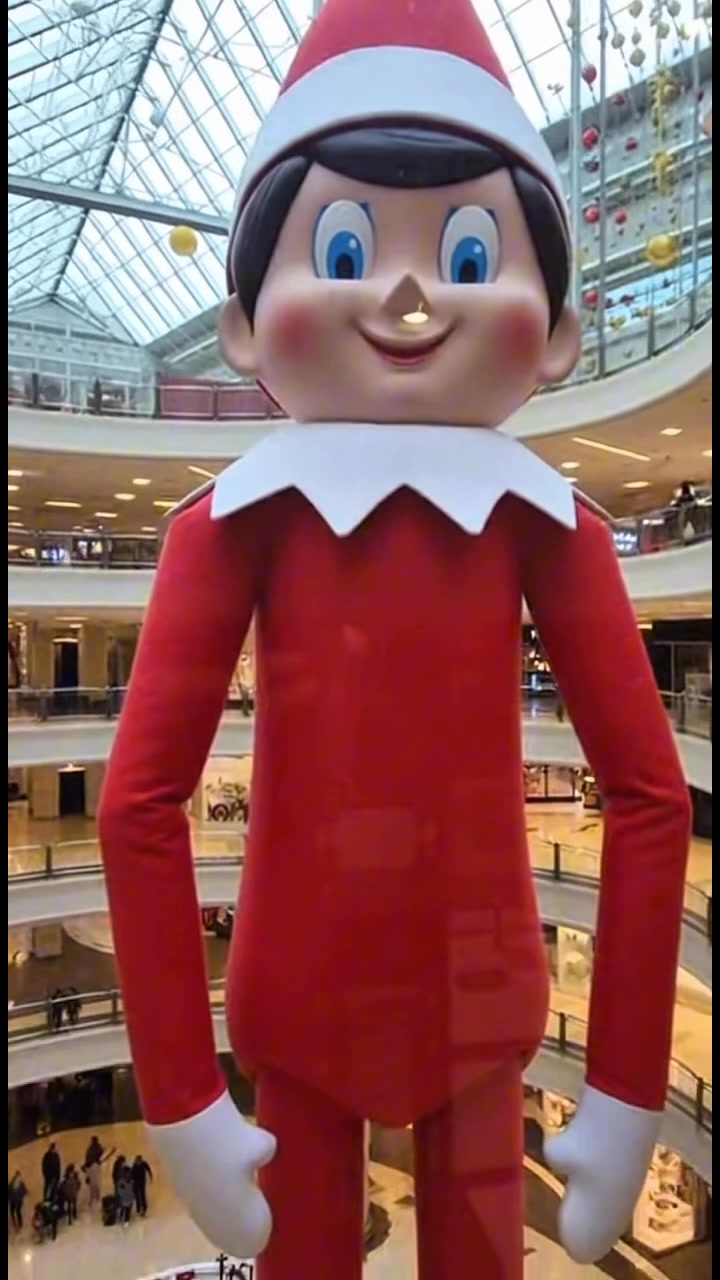 What mall even IS this?! 😳 This elf didn't just get on the shelf