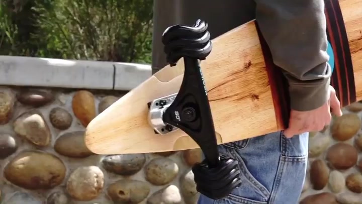Longboard Shark Wheel Pintail Skogger - Nuovo, Con Ruote Speciali, Perfetto Per Cruising