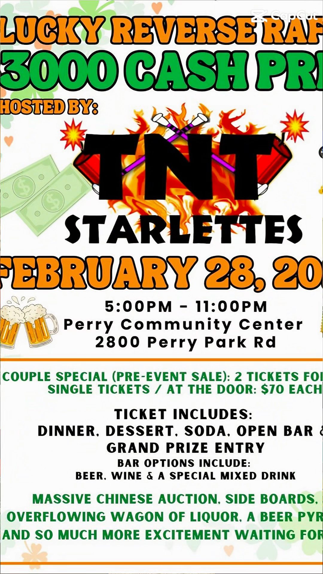 🎉 🍀 REVERSE RAFFLE – WIN $3,000 CASH! 🍀 🎉 Feeling lucky?! 💰 Join us for ...