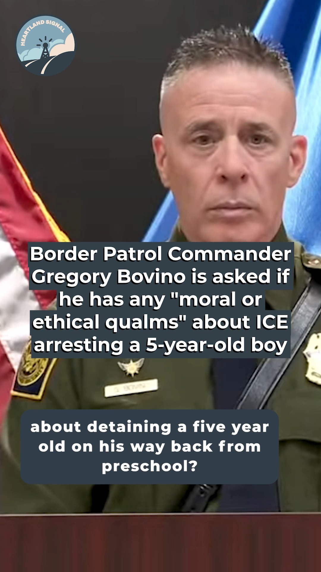 Border Patrol Commander Gregory Bovino is asked if he has any 