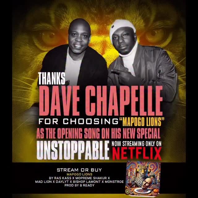 Thank You @davechappelle THE UNSTOPPABLE CHAPELLE @netflix MAPONGO ...