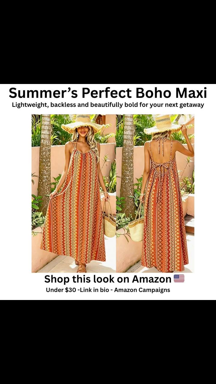 amazon boho maxi dress Found the absolute perfect for your next getaway, and you won’t believe it’s under $30! 🙌✨ It’s lightweight, completely backless, and so flowy—perfect for staying cool, comfortable, Color:Seaglass This blue cheese dressing repetto:model_ref:d0544 Wedding guest Machine wash cold