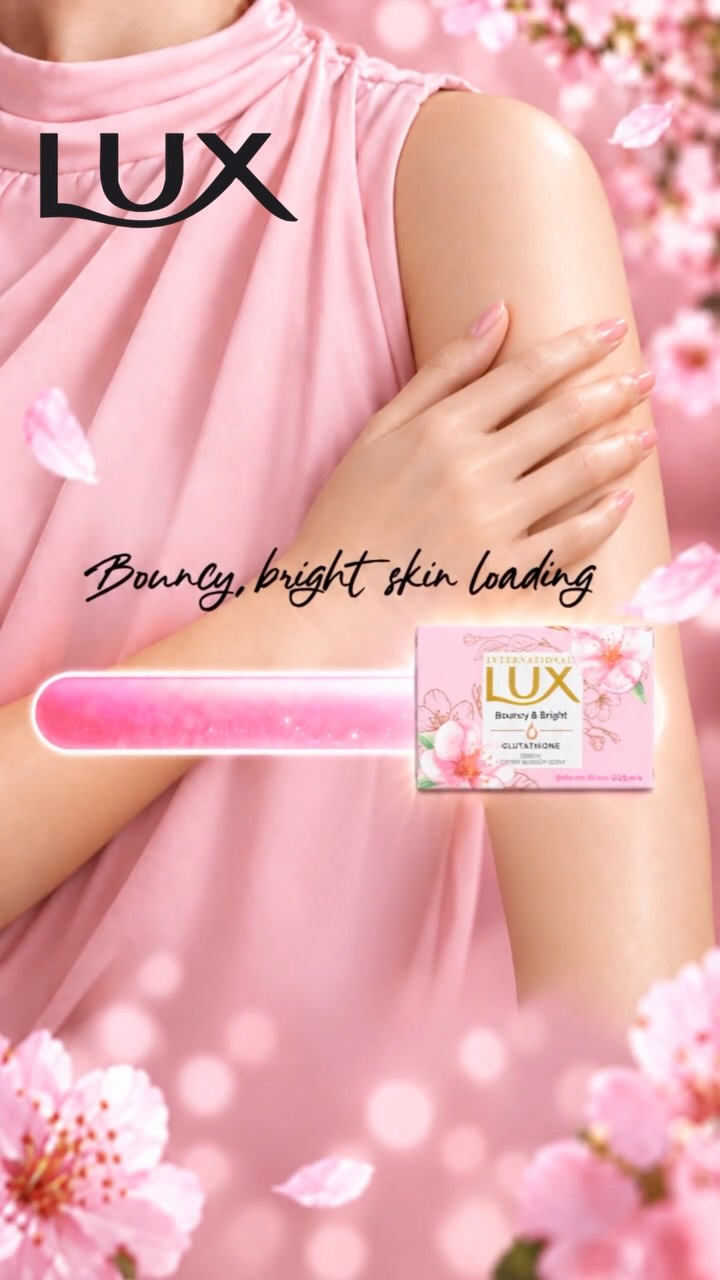 LUX Bouncy & Bright Soap with Glutathione for Smooth, Bright Skin