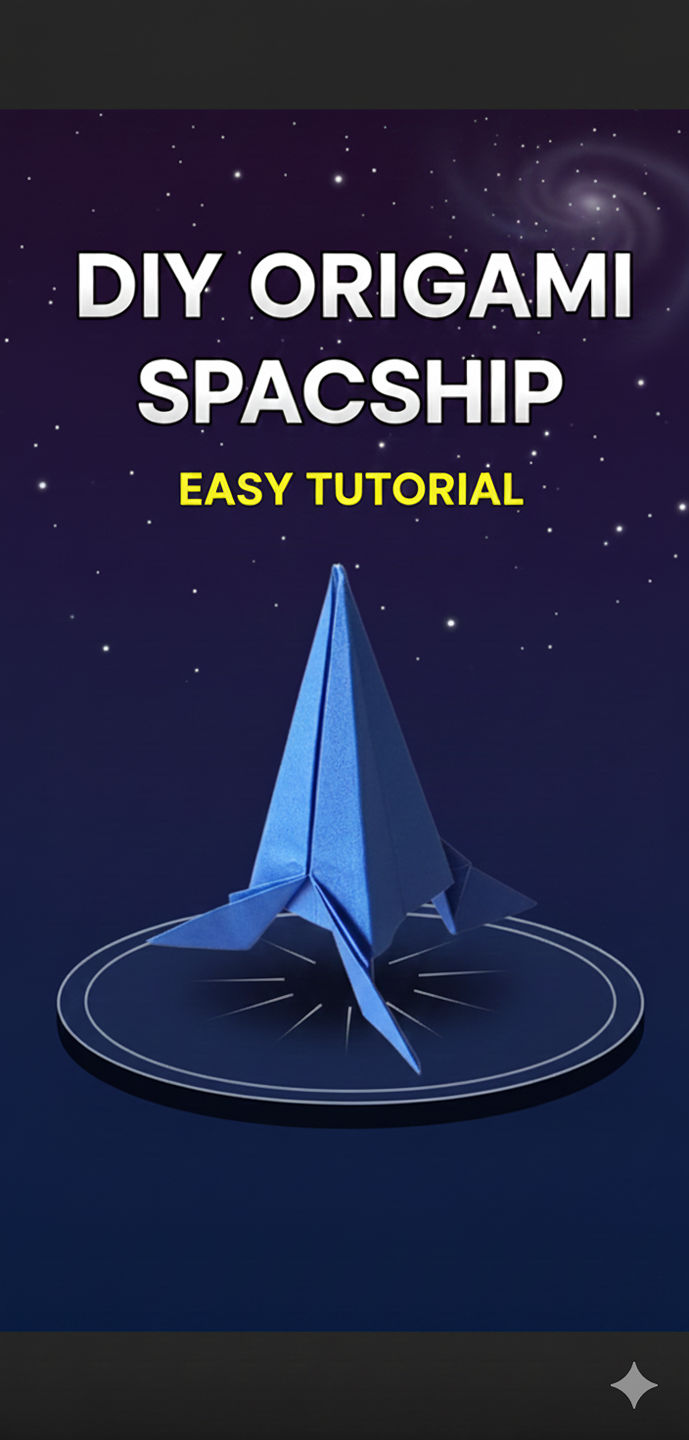 DIY Space Adventure! 🚀 Learn how to make this cool Origami Spaceship. # ...