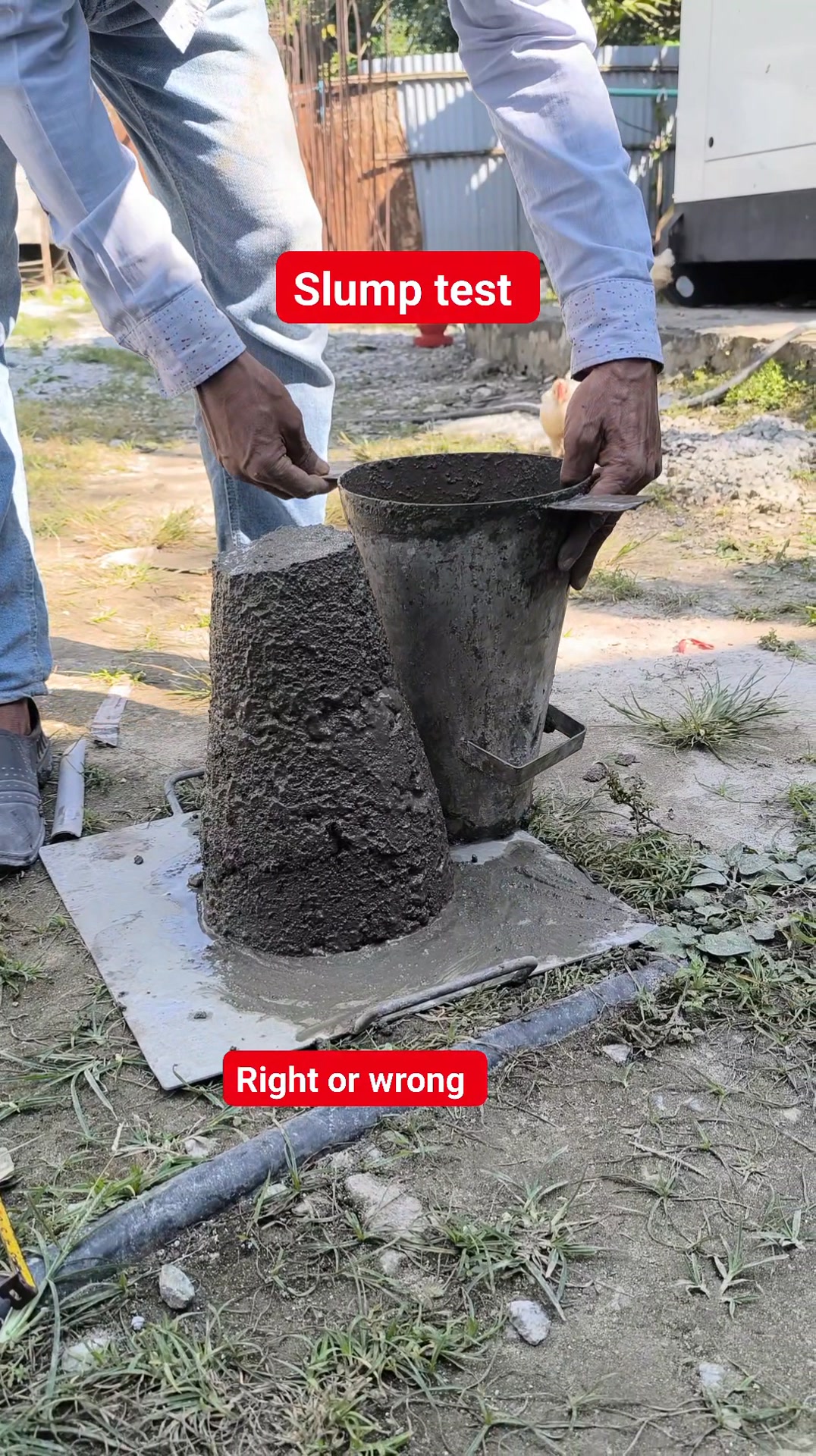 Slump test. Right or wrong. #slump #test #canadaengineer #fblifestyle # ...