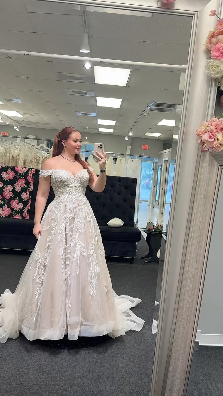 This whimsical dress is the Myriam from our Eddy K Bridal trunk show! If this is your vibe, come try her on! #eddykbridal #bridaltiktok #whimsical #fairybride Ash 💌 | Amanda's Collection