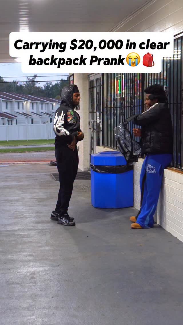 Carrying $20,000 in clear backpack Prank💀😭 #fyp #viral #reels #luhtig # ...
