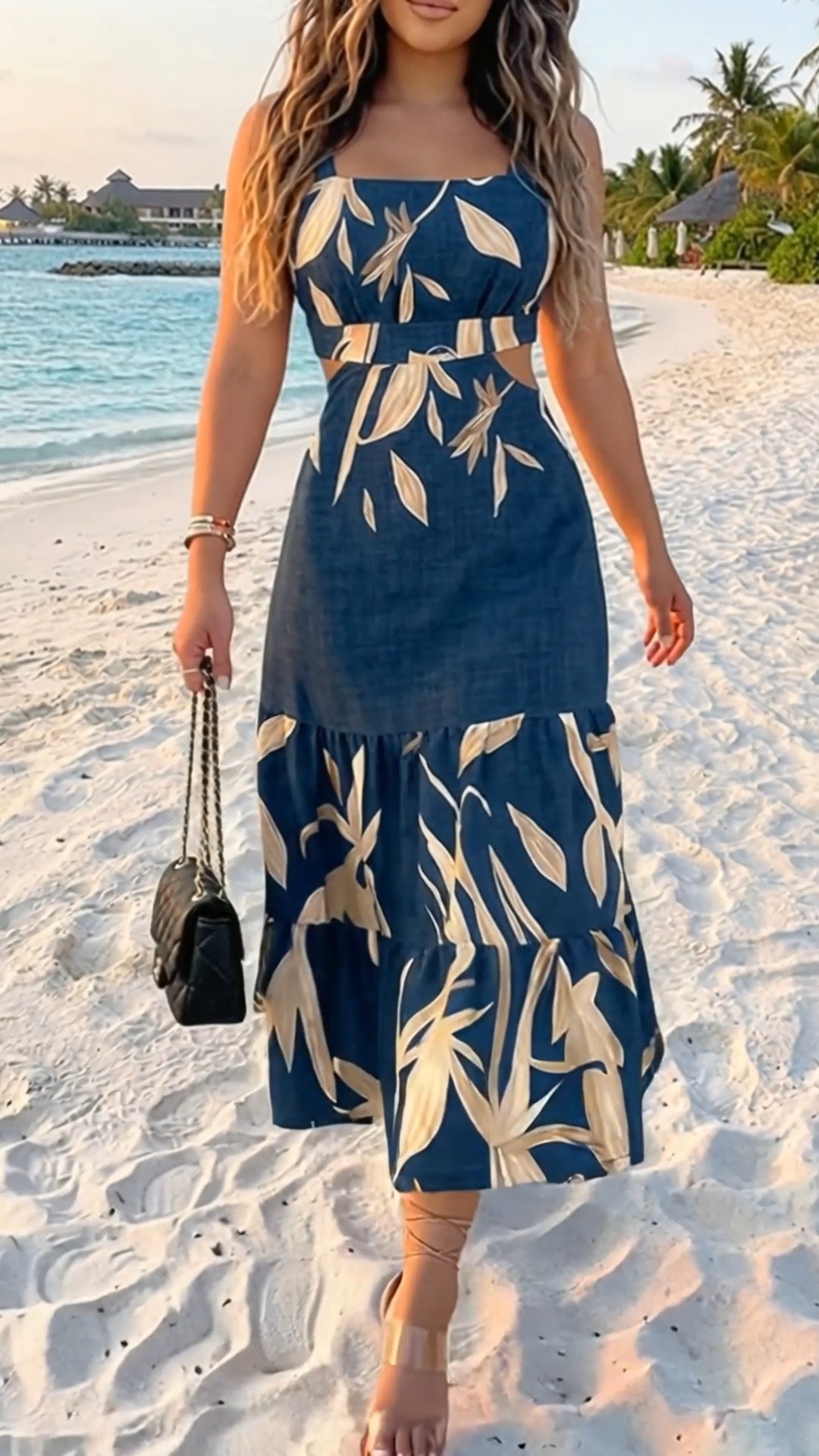 d & co beach dress $14.99 Link — https://a.co/d/01z1RiAY 🌸✨ Easy, breezy made for sunny days! Would you wear this for a day or a summer brunch? 🌺 #CHICME #SummerDress #FloralDress #Sundress #BohoDres lightweight sun dress is Olive Green Women's Blue Mini Dresses Size:44 X-Long