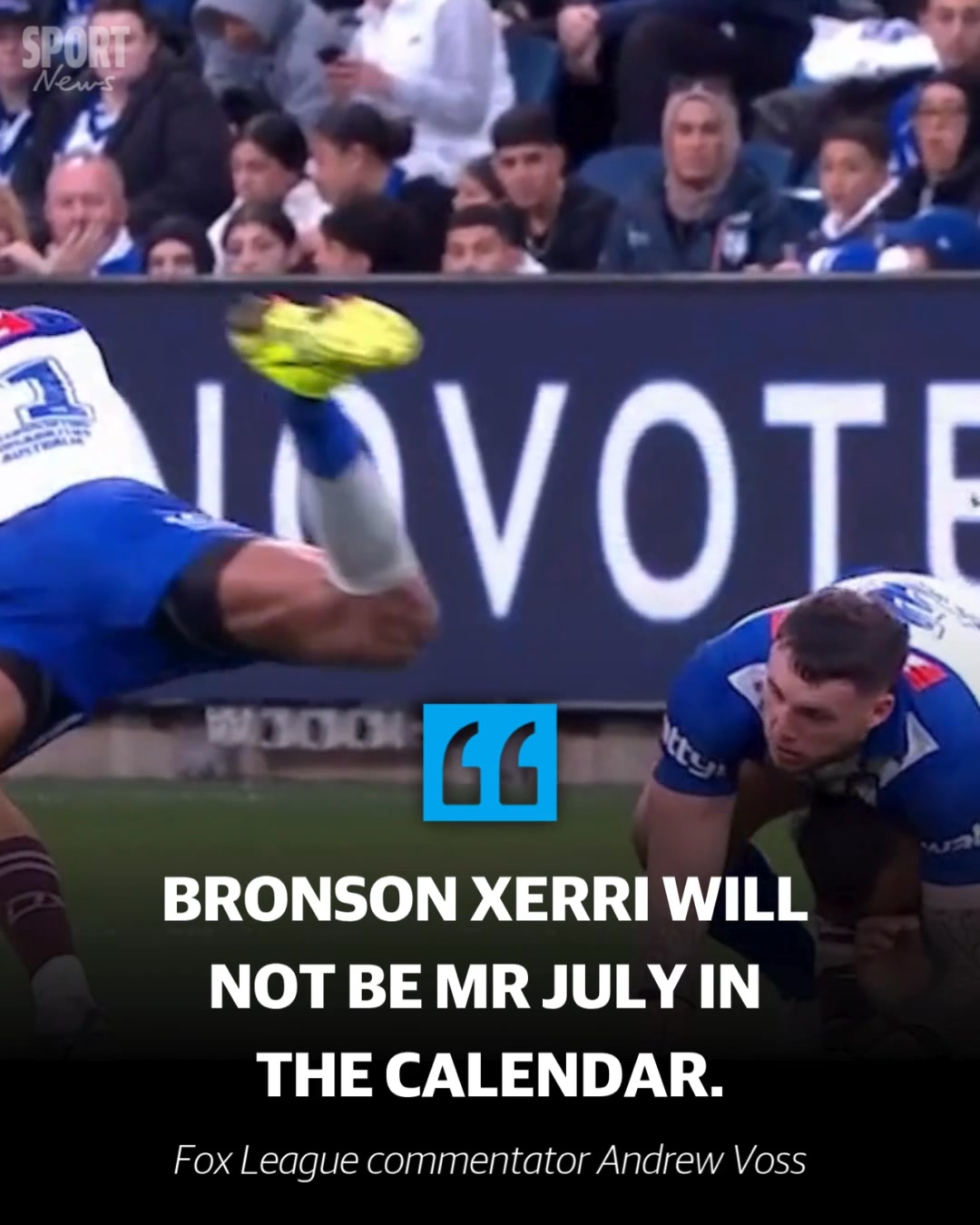 Bronson Xerri suffered a split face and broken nose after catching ...