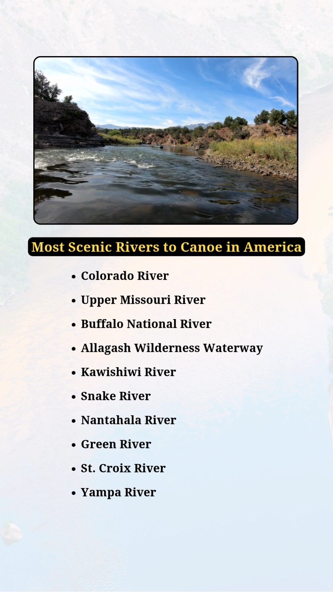 10 Most Scenic Rivers to Canoe in America - Incredible Facts | Facebook