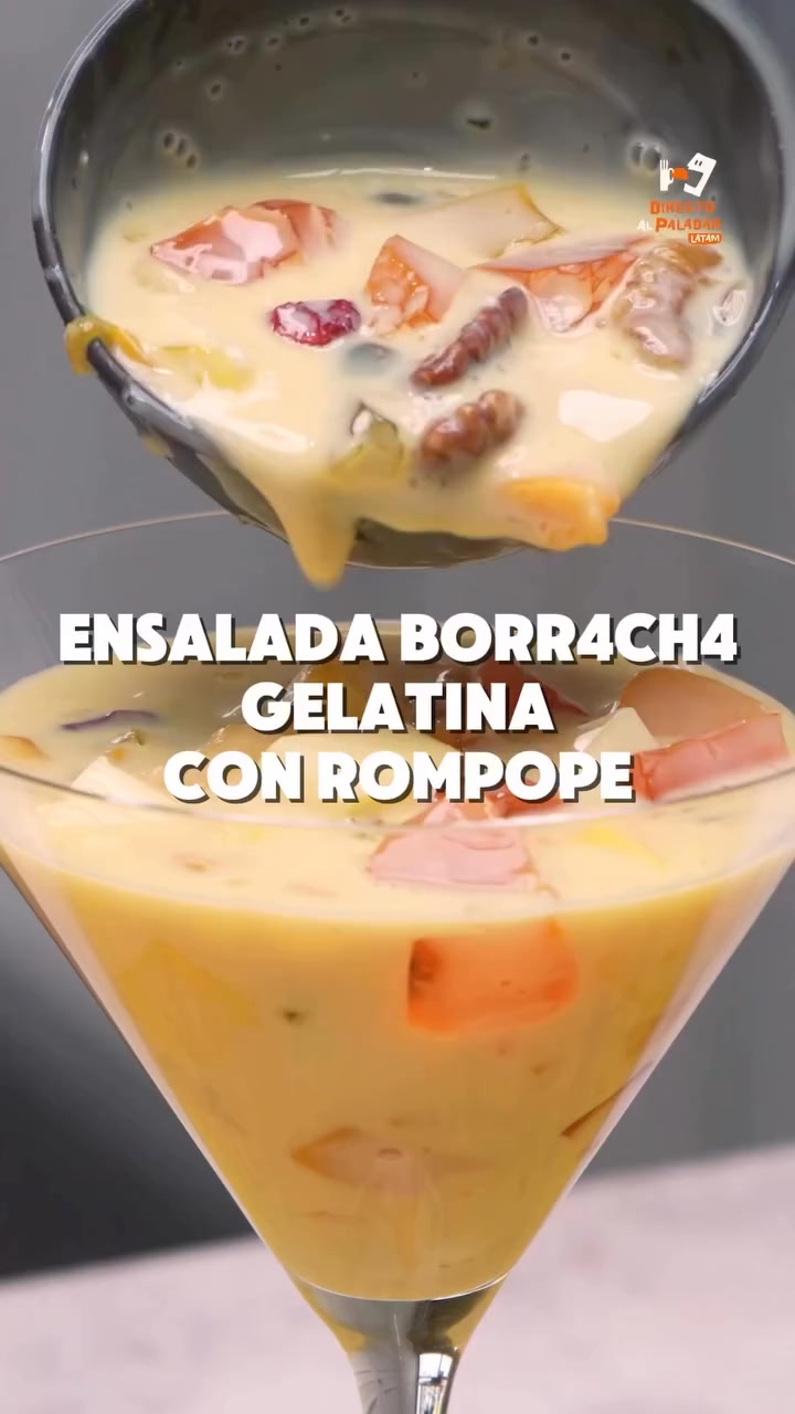 Ensalada de gelatinas con rompope - una vez al año no hace daño ...