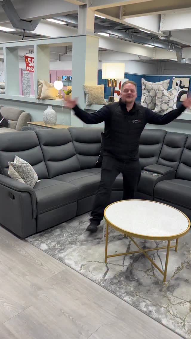 IN STOCK READY TO GO 🚚, That’s right! The KURT MODULAR CORNER sofa is in stock ready to go 😮, ✅ Fully modular sofa , ✅ X 3 manual recliners, ✅ X 2 drink consoles , ✅ Easy clean fabric , ✅ Storage ,