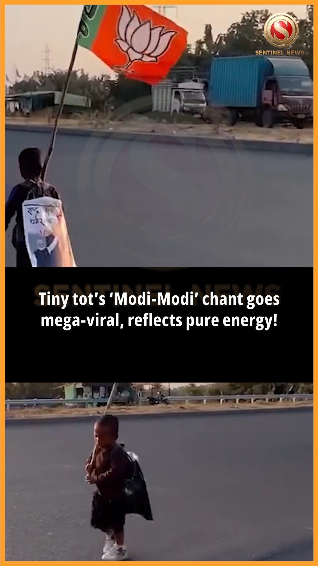 A heartwarming yet controversial video of a young child waving a BJP ...