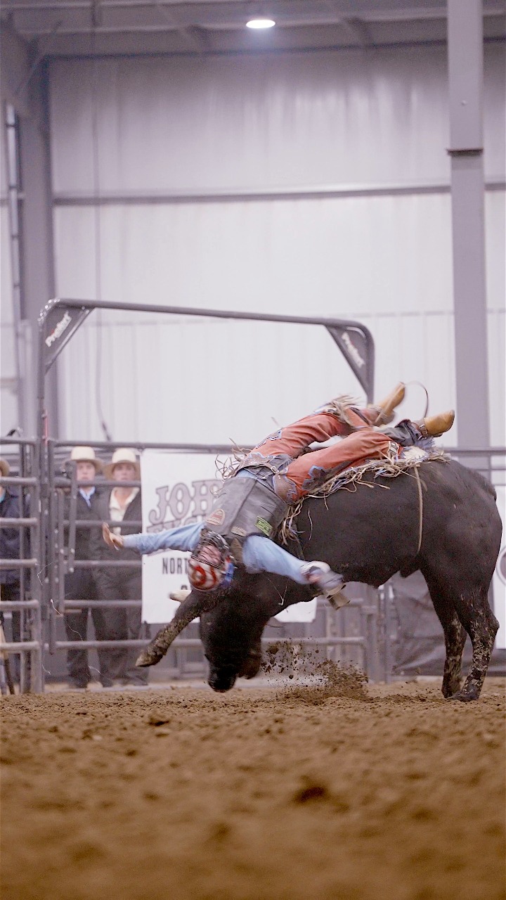 Eight seconds of pure confidence, locked in and flying, then the bull ...