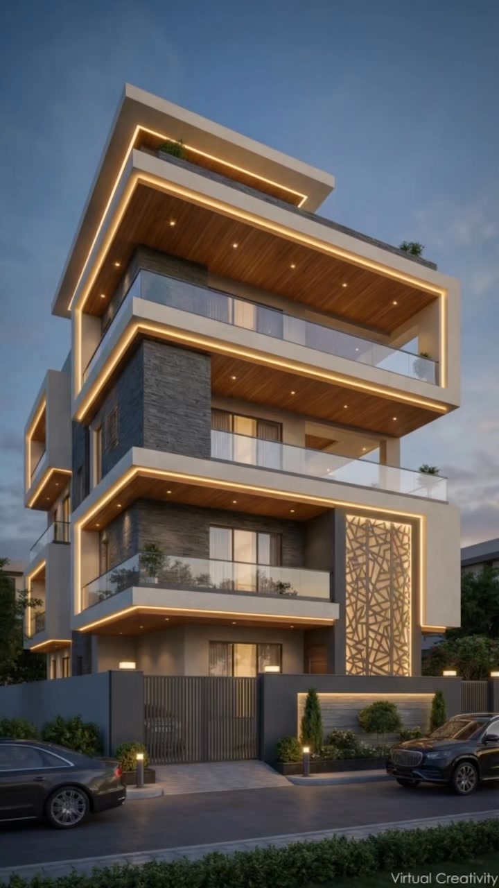 Ultra Modern Multi Story Exterior Design #cgiarchviz #boldgeometry # ...