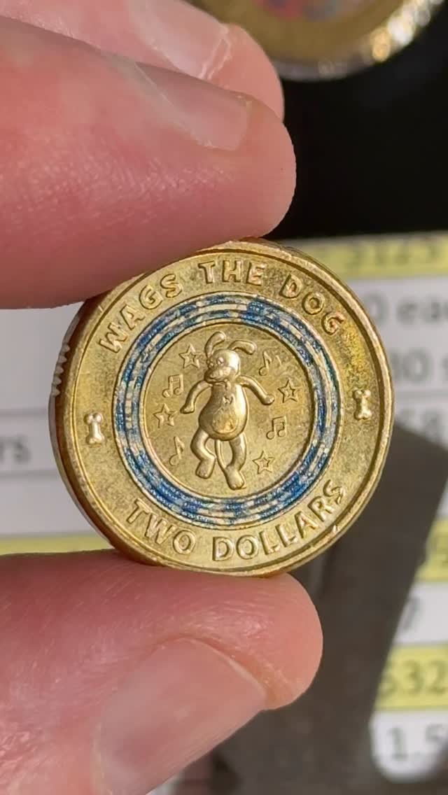Wags The Dog Coloured $2 Coin 2021 Wiggles #wagsthedogcoin