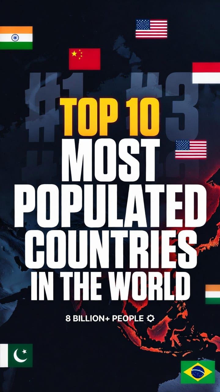 Top 10 most populated countries in the world #Top10 #population # ...