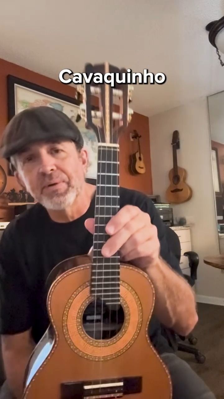 This is a Cavaquinho, one of the many unique instruments I play on