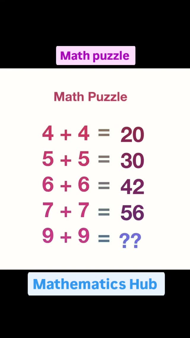 Math puzzle #mathpuzzle #viralreels #viral #maths #solve | Mathematics ...