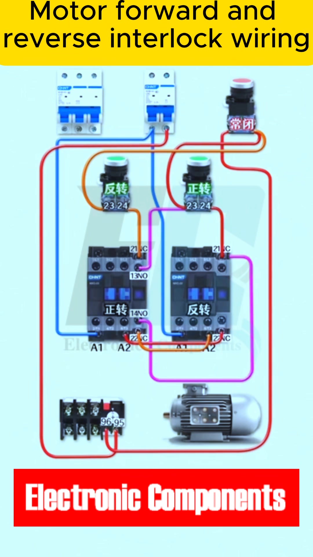 Motor forward and reverse interlock wiring #fblifestyle | 𝐄𝐥𝐞𝐜𝐭𝐫𝐨𝐧𝐢𝐜 ...