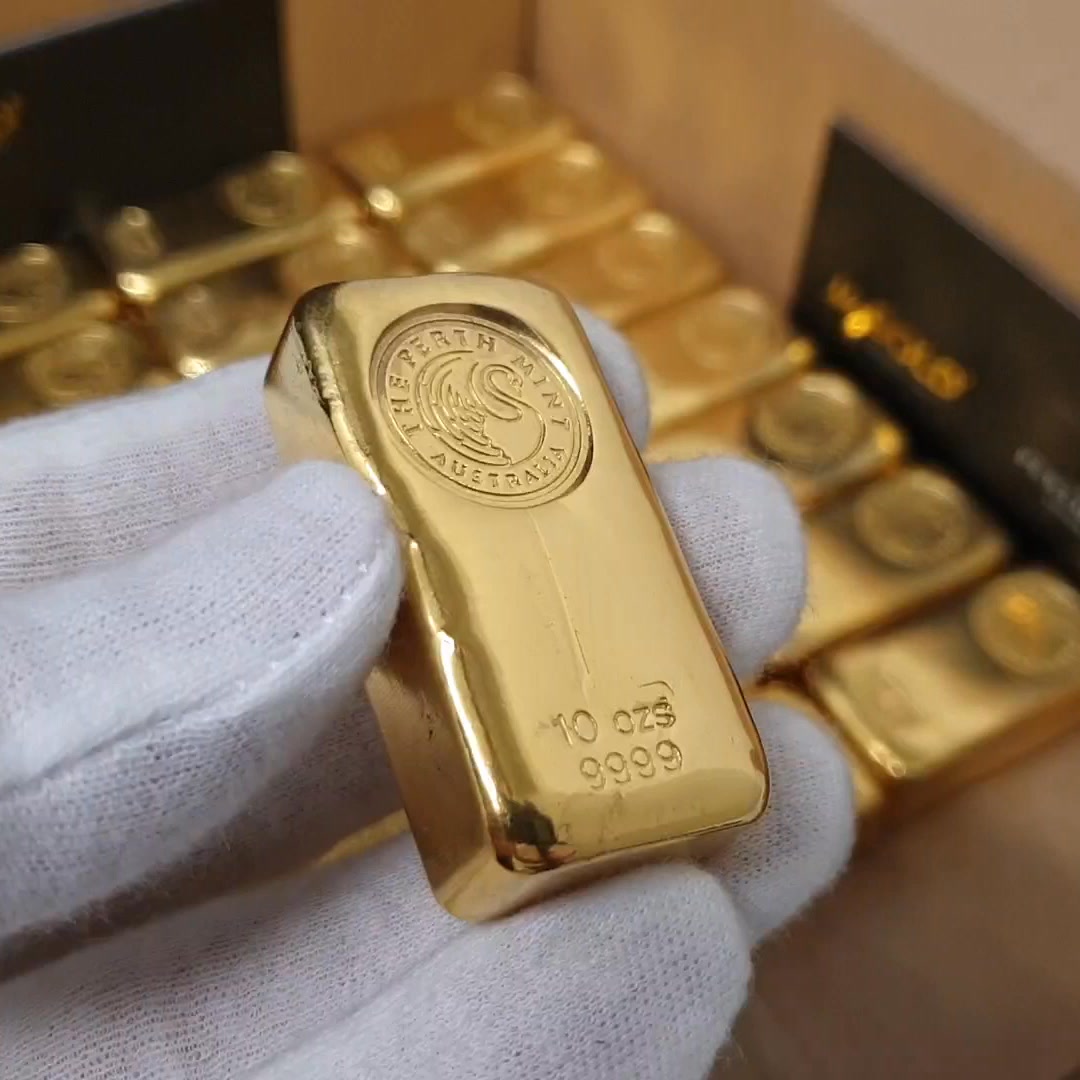 🟨 10 oz Perth Mint Gold Bar – Cast Solid Form. Timeless Value. Produced ...