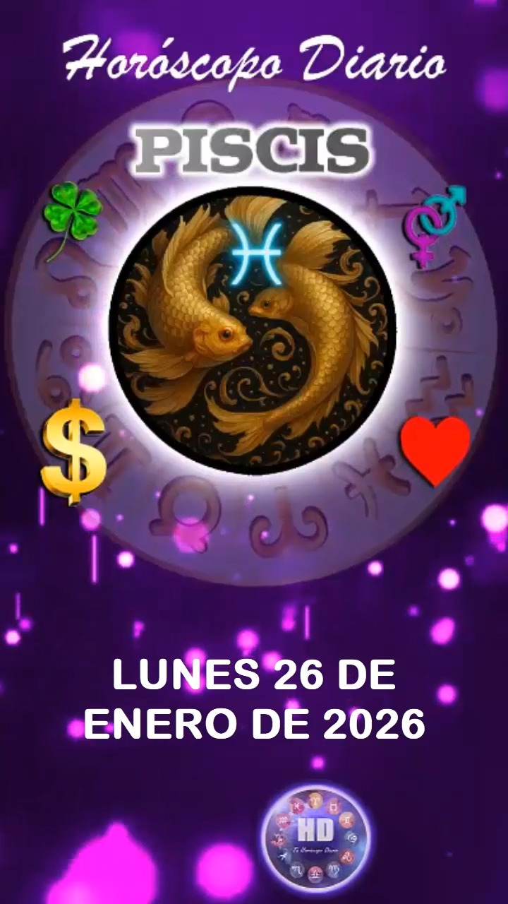 ♓ Signo PISCIS 🐟 Hoy es 26 de enero de 2026 ¿Cómo te irá este lunes ...