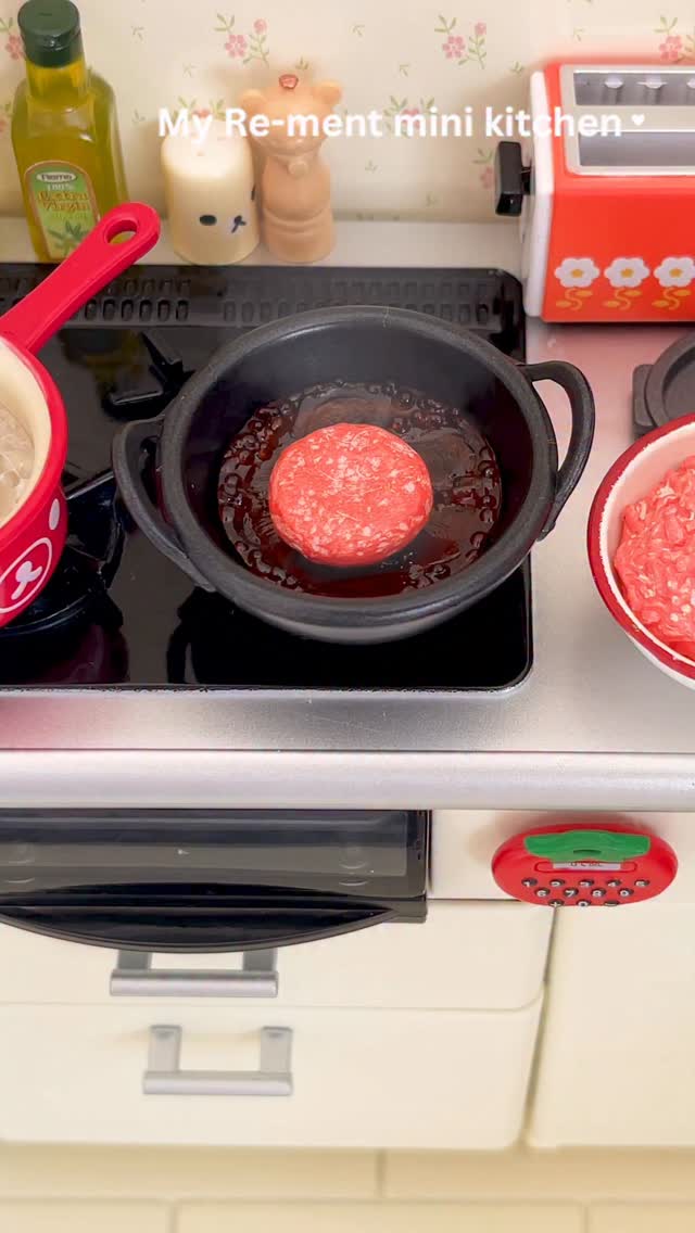 Yummy 😋 #miniburger #minicooking #recipe #foodie #asmr | My Re-ment ...