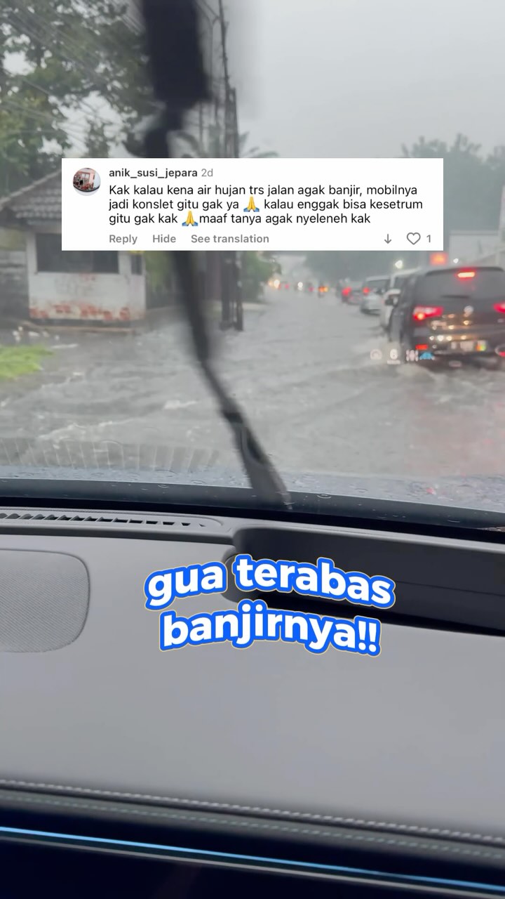 Mobil listrik kalau kena banjir gimana? 🥲 | Raden Rauf AM | Facebook