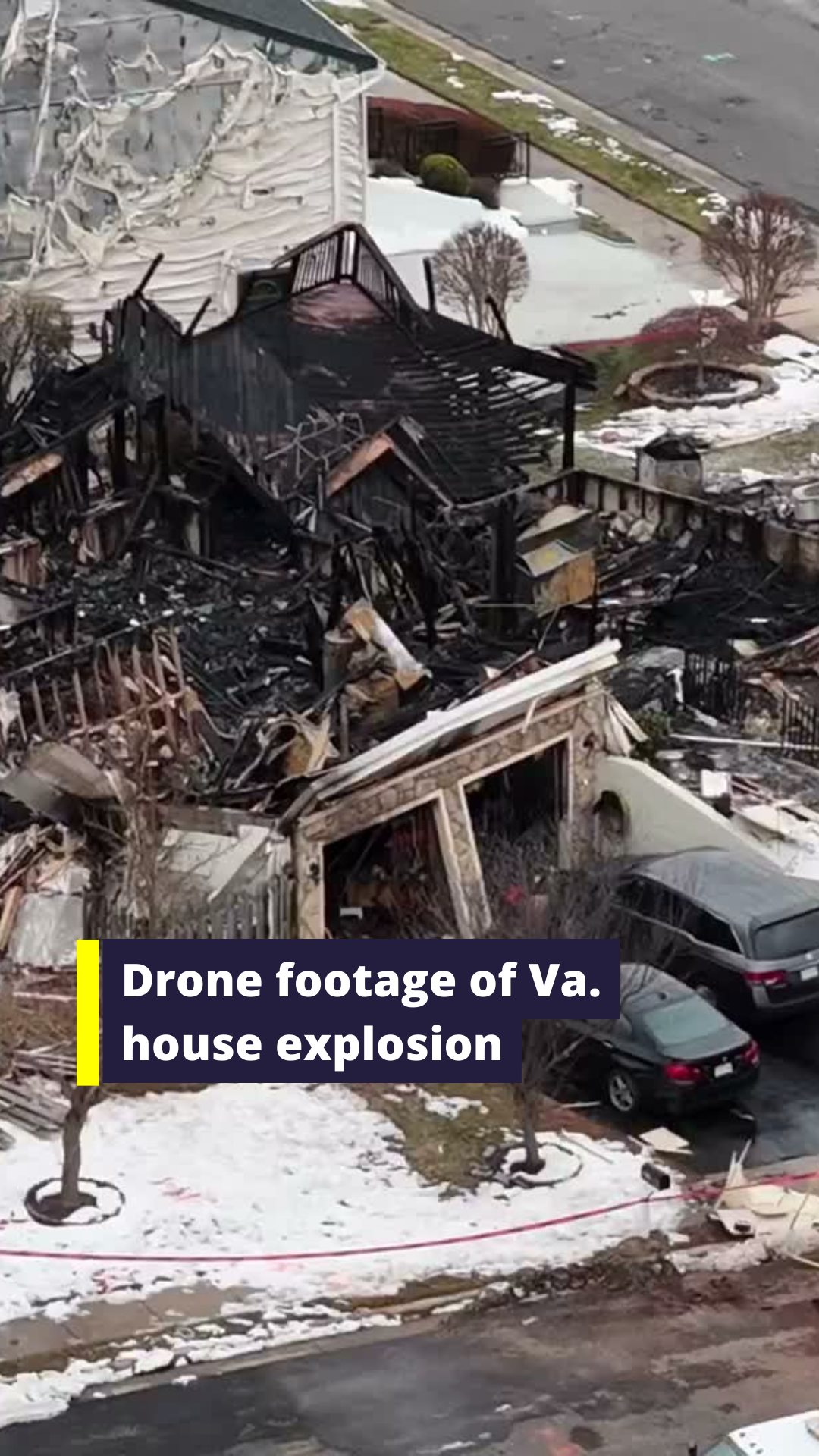 New drone footage shows the aftermath of a house explosion that took ...