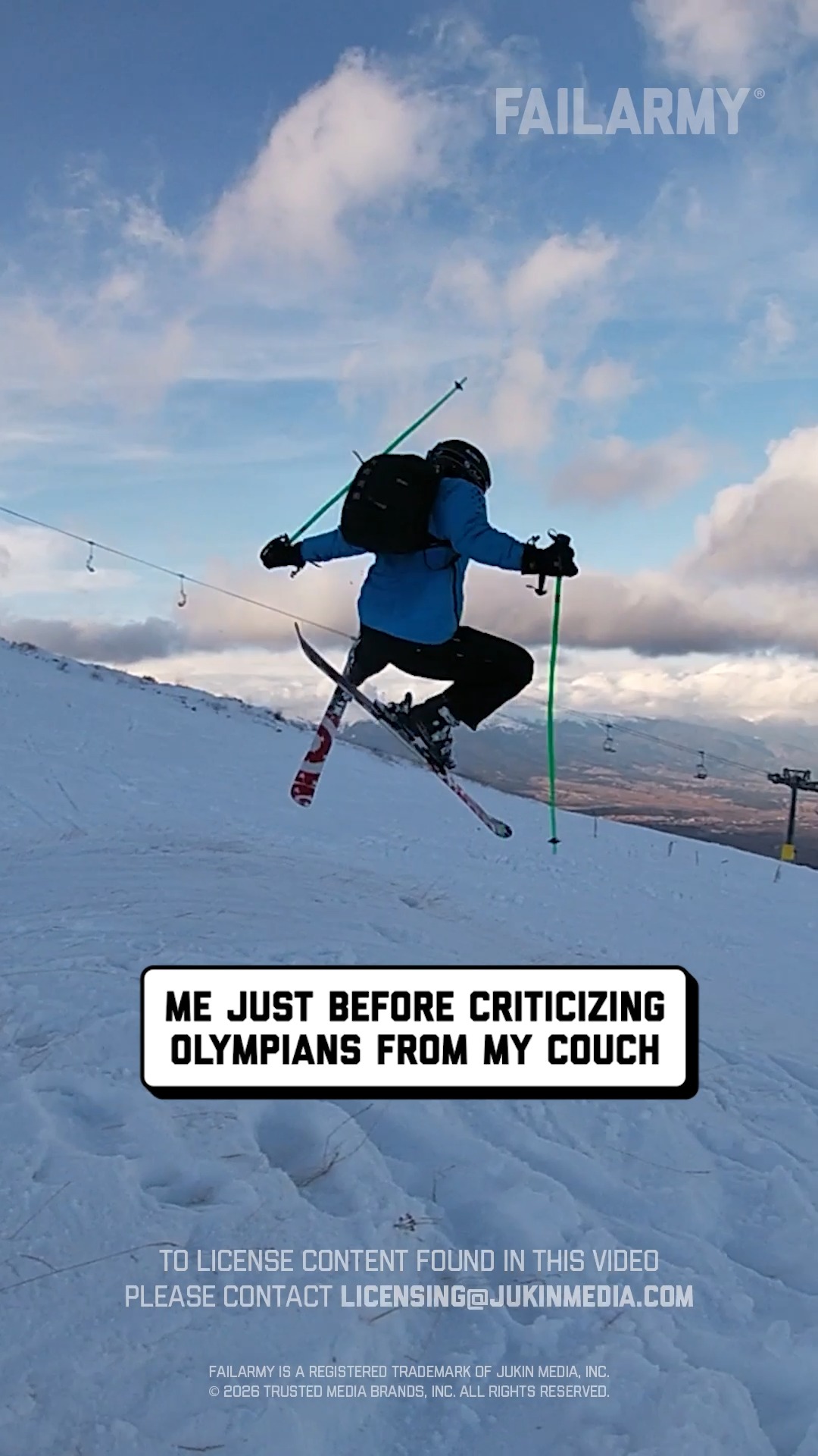 you call THAT a triple cork with a safety grab?! 😩 🤣 #ski #skiing # ...