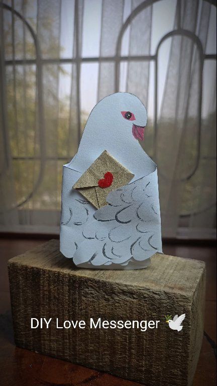 DIY Love Messenger 💌 🕊️ #diy #craft #art #paper #cute #handmade ...