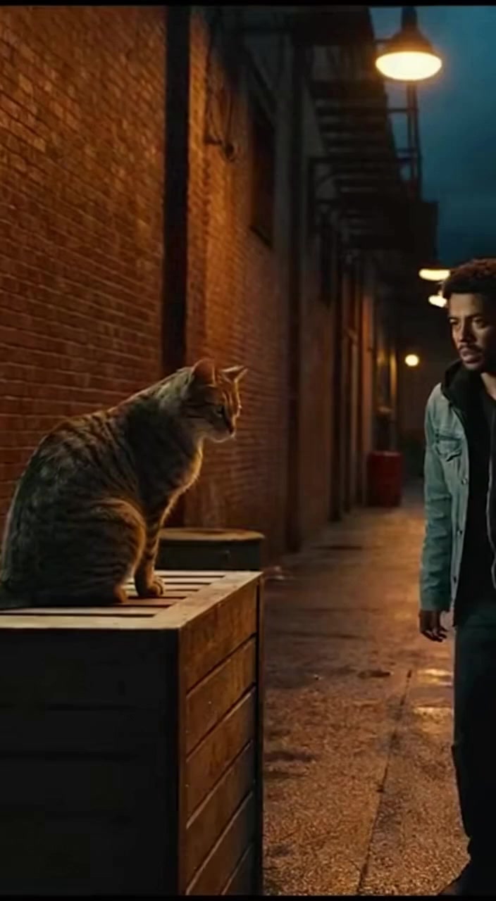 THE CAT WAS WATCHING ME 👁️ A man filming outside his apartment complex ...