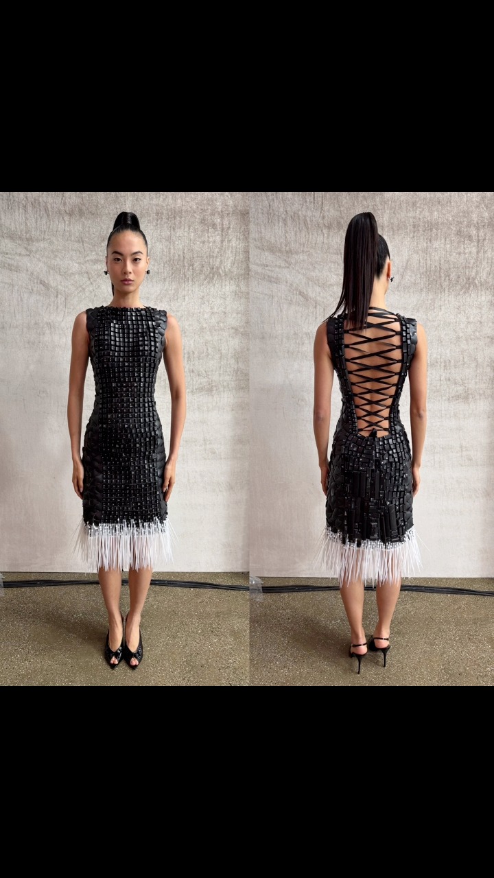 project runway cocktail dress Unconventional Materials Challenge: Season 21 vs Season 22 Looks Episode 6 Color:Off White V Neck slc25 Katrina Modest Dress in