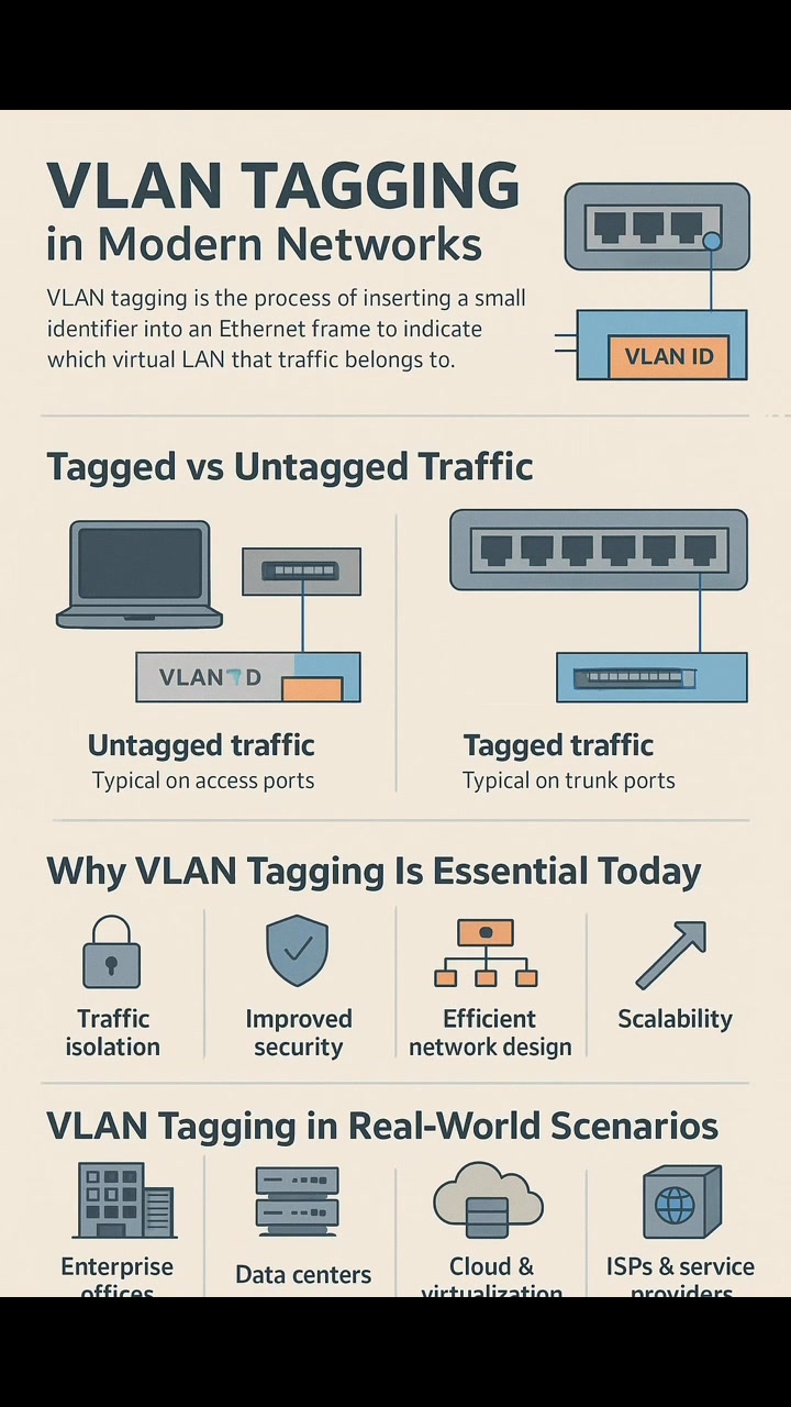 VLAN Tagging in Modern Networks. Check the comments for more details👇👇👇 ...