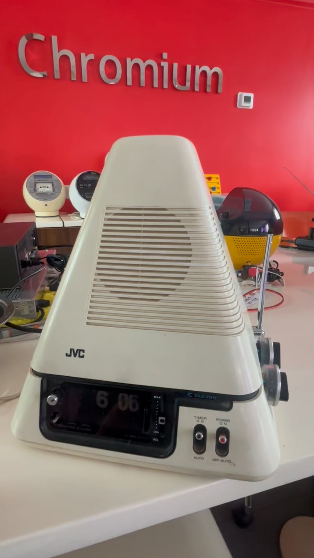JVC “Pyramid” 3100R B&W television is a space age icon! A think of
